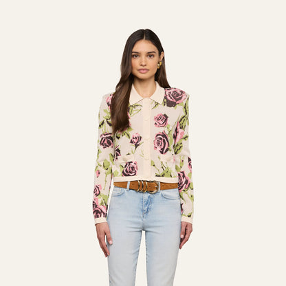 Ecru/Mauve Romantic Rose