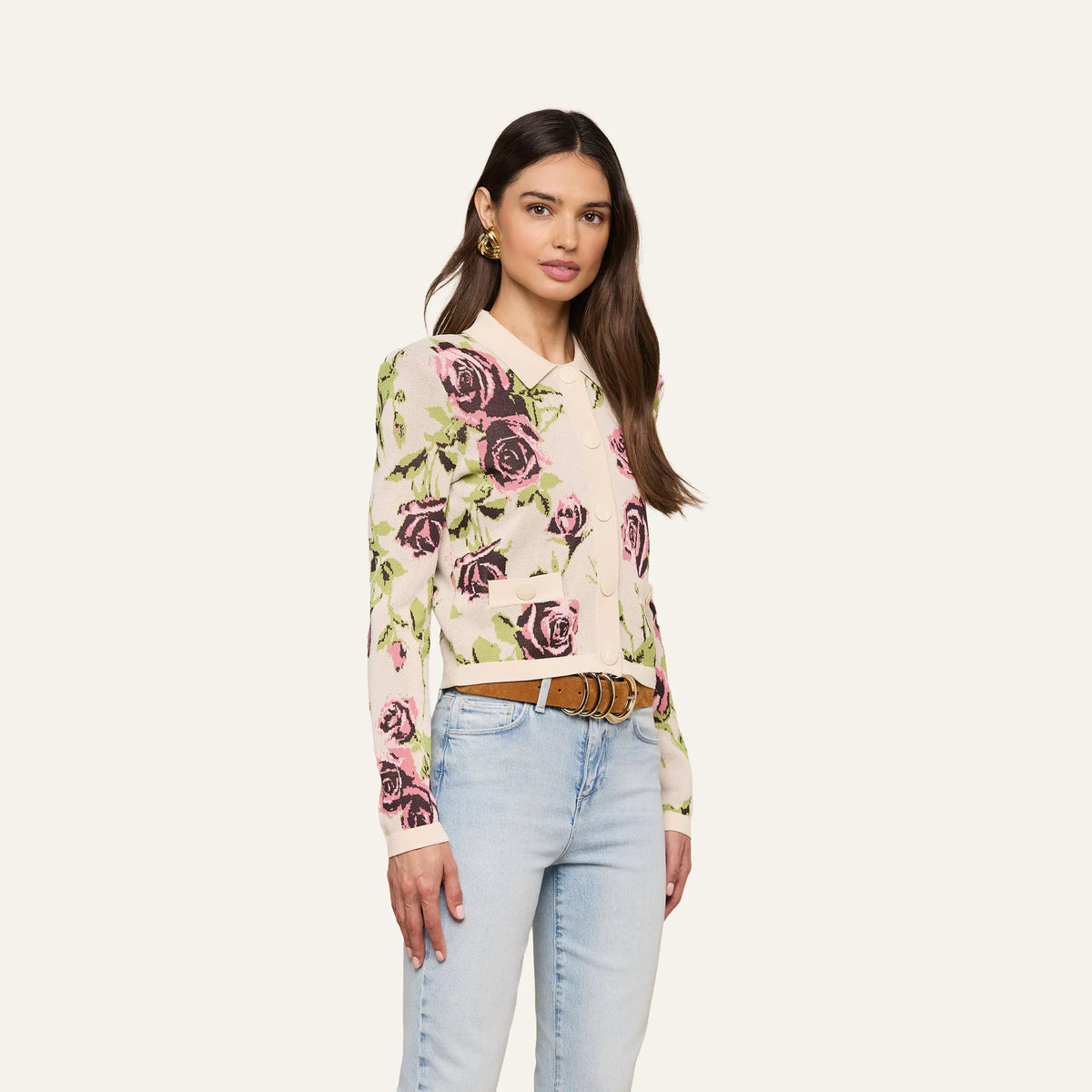 Ecru/Mauve Romantic Rose