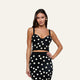 Black/Ecru Polka Dot