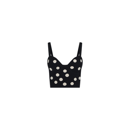 Black/Ecru Polka Dot