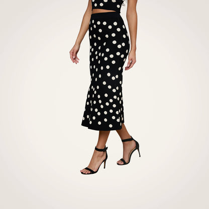 Black/Ecru Polka Dot