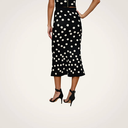 Black/Ecru Polka Dot