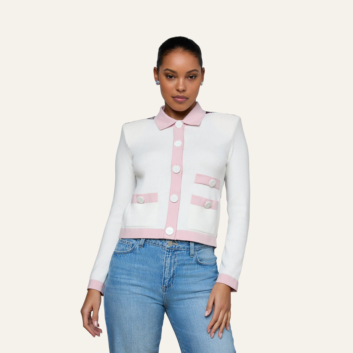 Ivory/Pink/Multi Butterfly Jungle