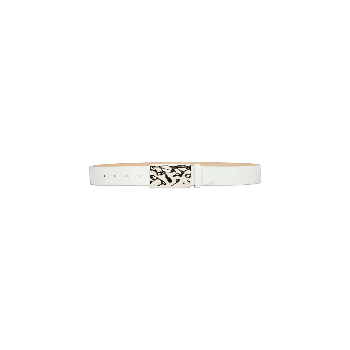 White Croc Embossed