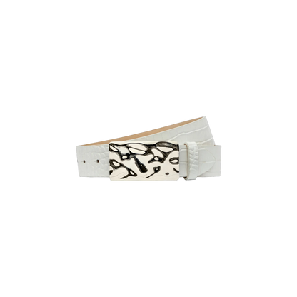 White Croc Embossed