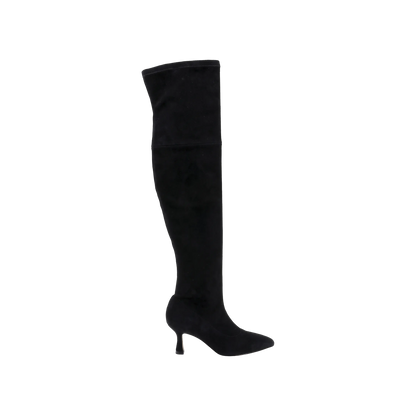 Black Stretch Suede