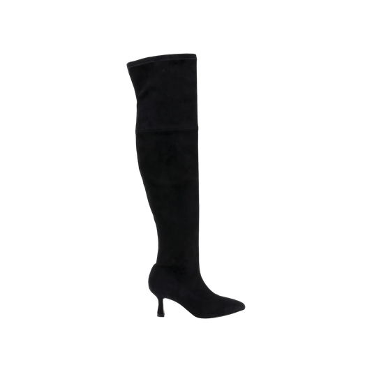 Black Stretch Suede