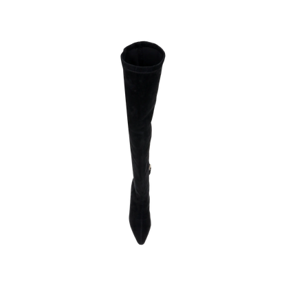 Black Stretch Suede