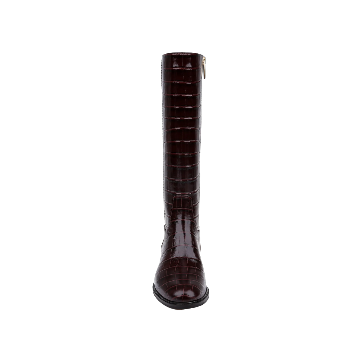 Burgundy Croc Embossed