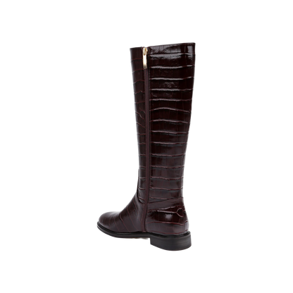 Burgundy Croc Embossed