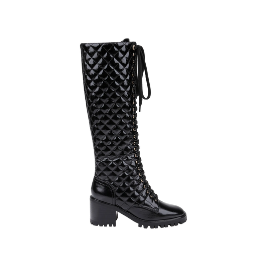 Black Crinkle Patent