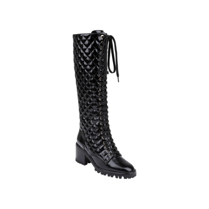 Black Crinkle Patent