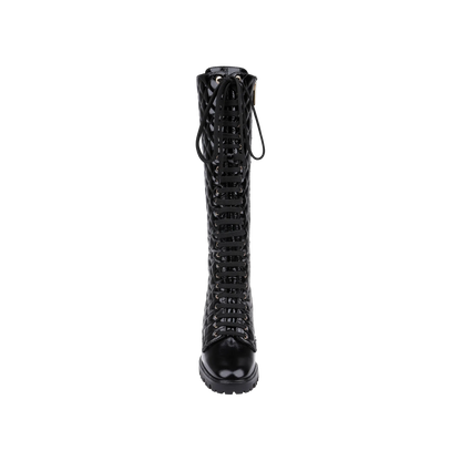 Black Crinkle Patent