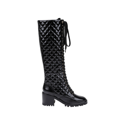 Black Crinkle Patent