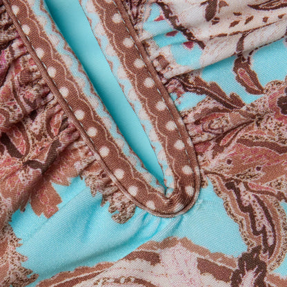 Brown/Ice Blue Paisley