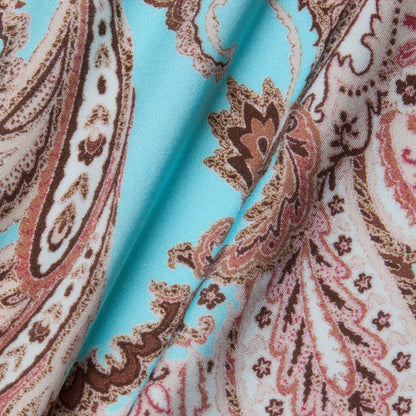 Brown/Ice Blue Paisley