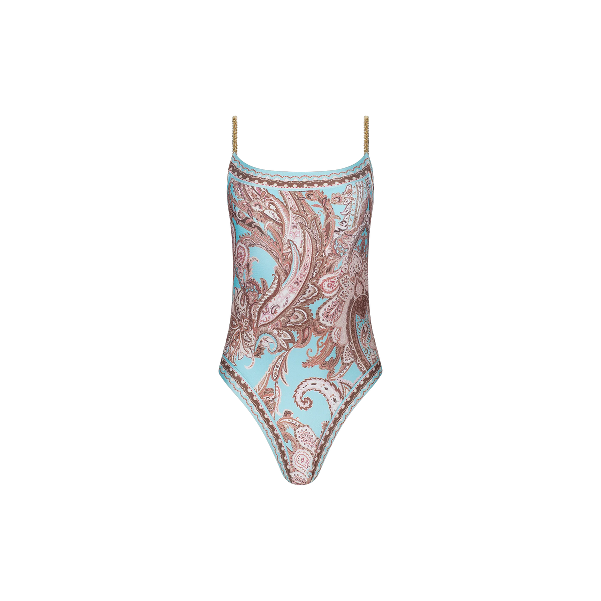 Brown/Ice Blue Paisley