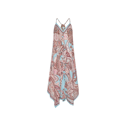 Brown/Ice Blue Paisley