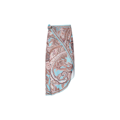 Brown/Ice Blue Paisley