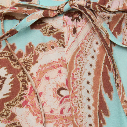 Brown/Ice Blue Paisley