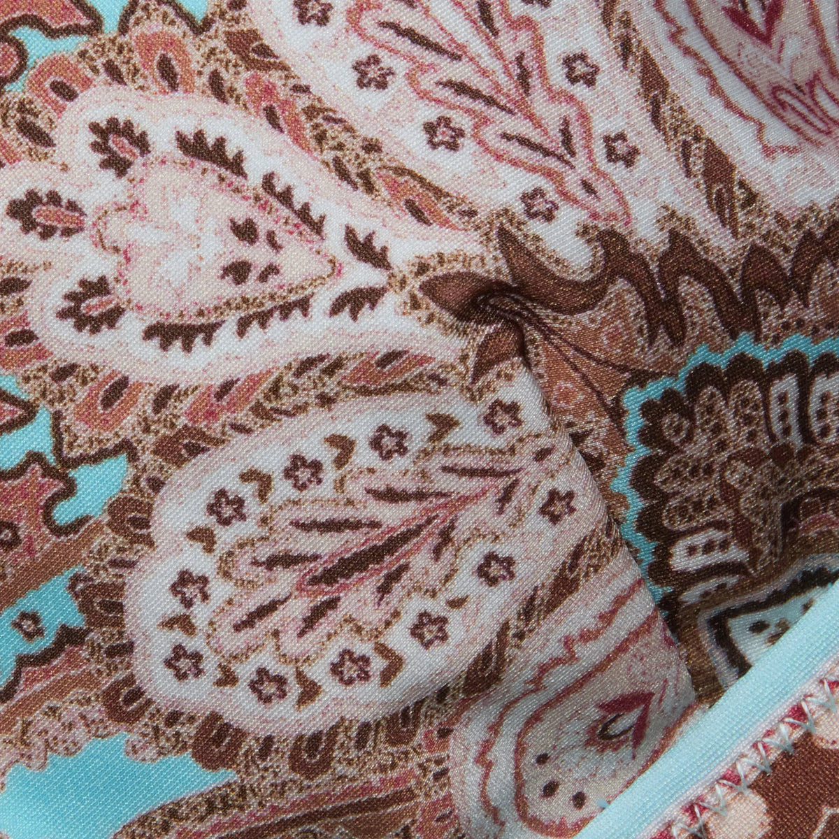 Brown/Ice Blue Paisley