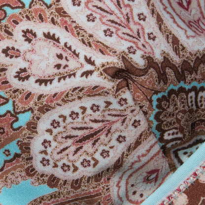 Brown/Ice Blue Paisley