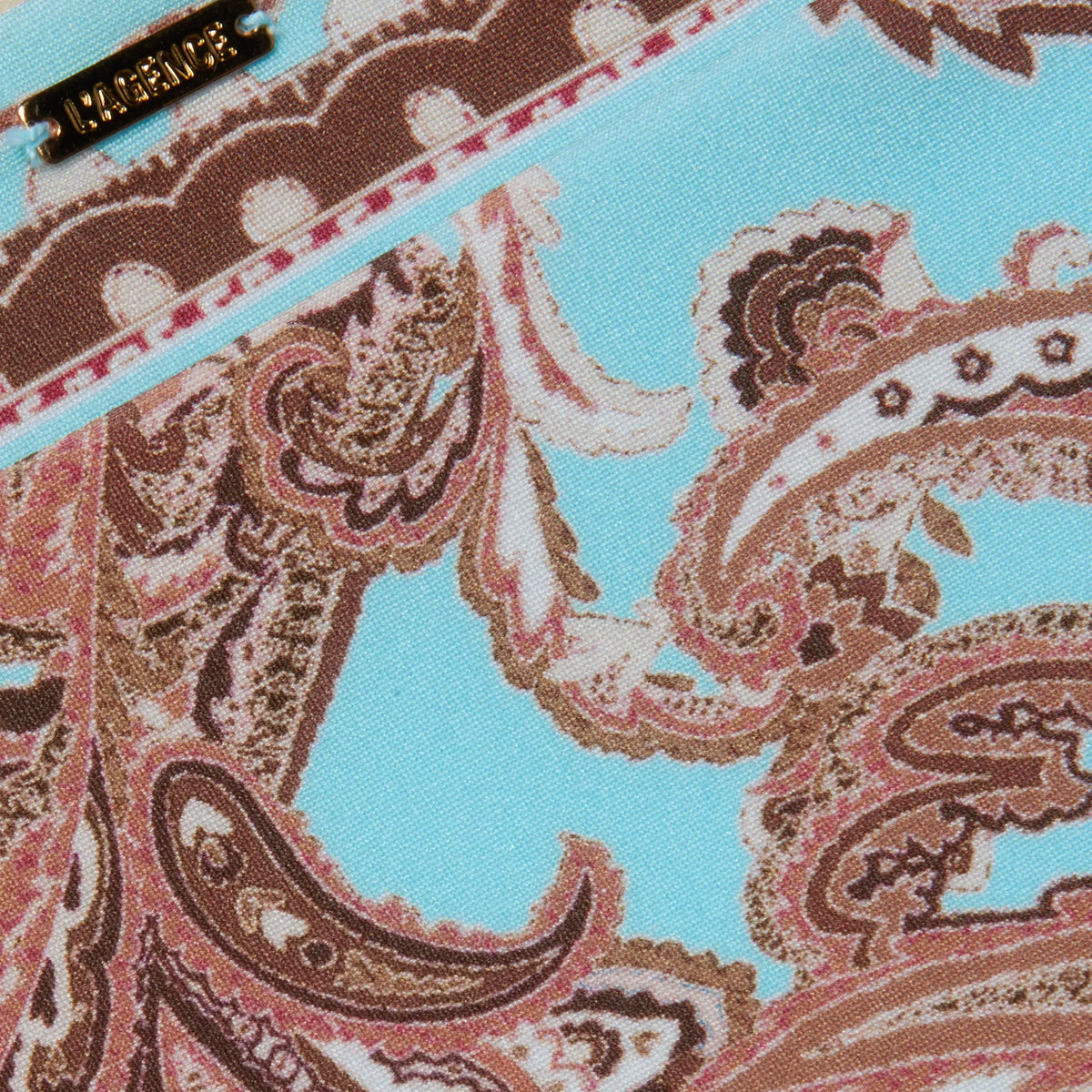Brown/Ice Blue Paisley