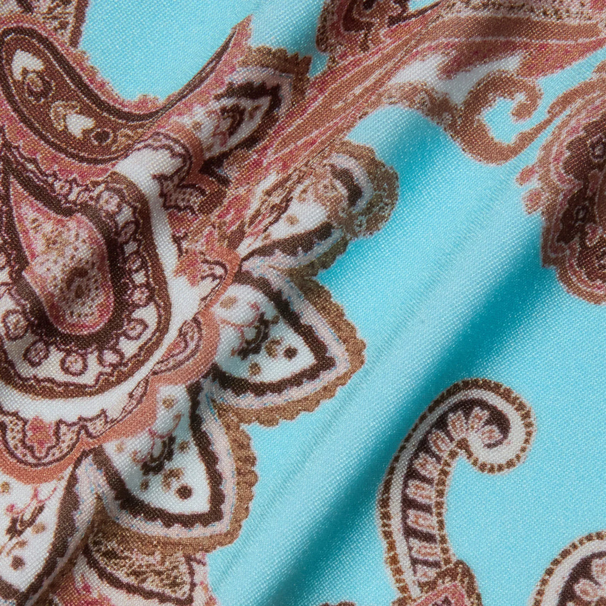 Brown/Ice Blue Paisley