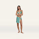 Light Sage Belt Stripe Print