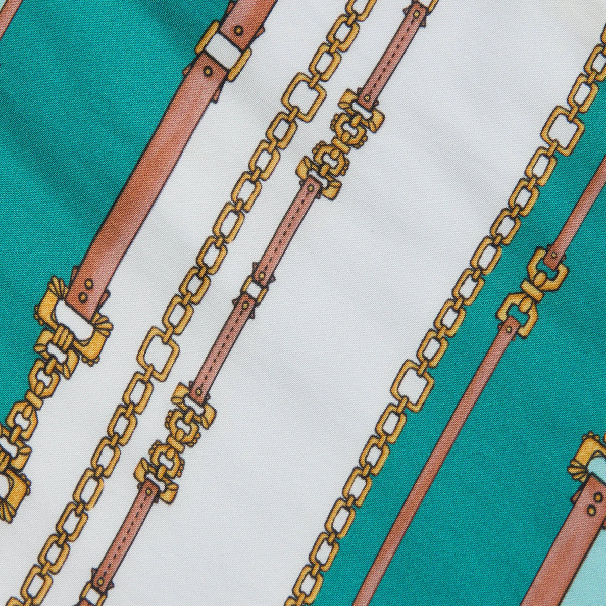 Light Sage Belt Stripe Print
