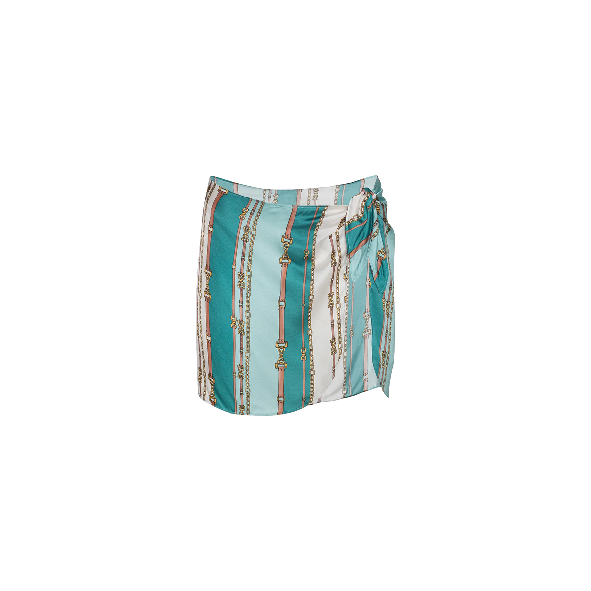 Light Sage Belt Stripe Print