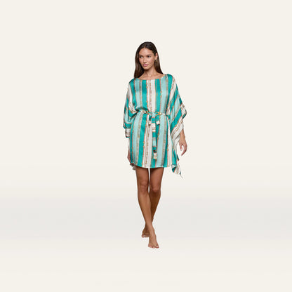 Light Sage Belt Stripe Print