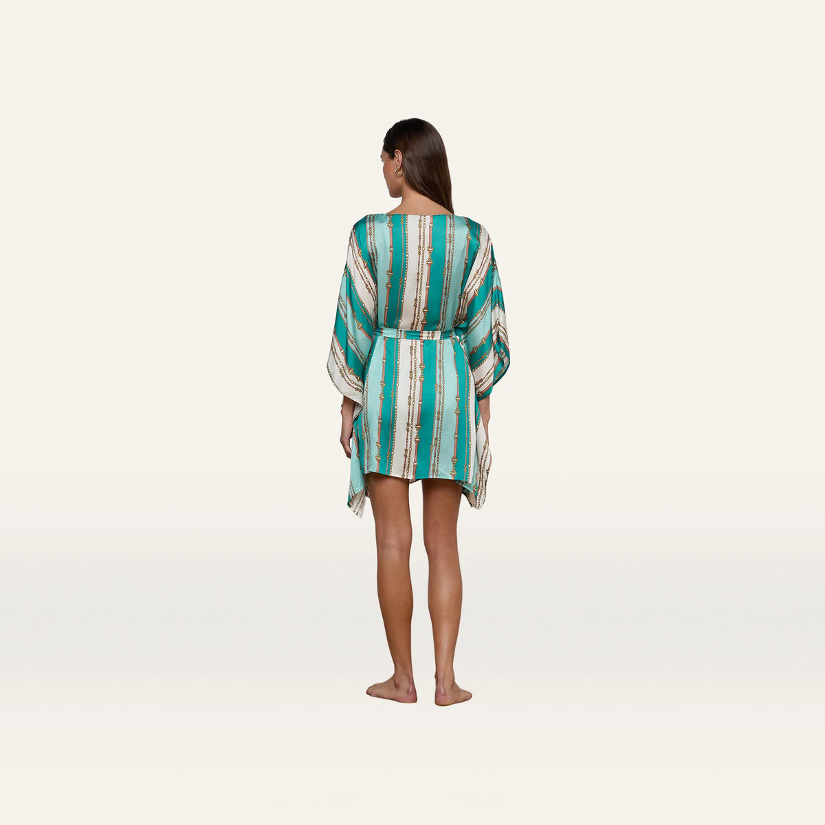 Light Sage Belt Stripe Print