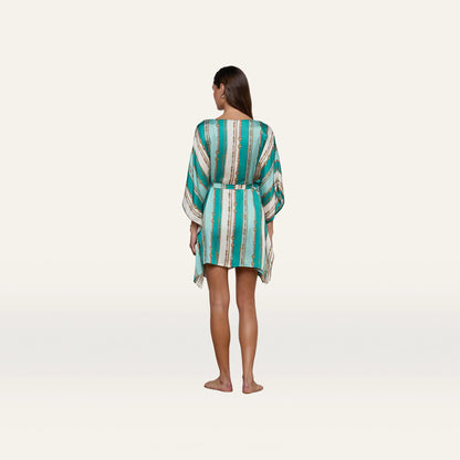 Light Sage Belt Stripe Print