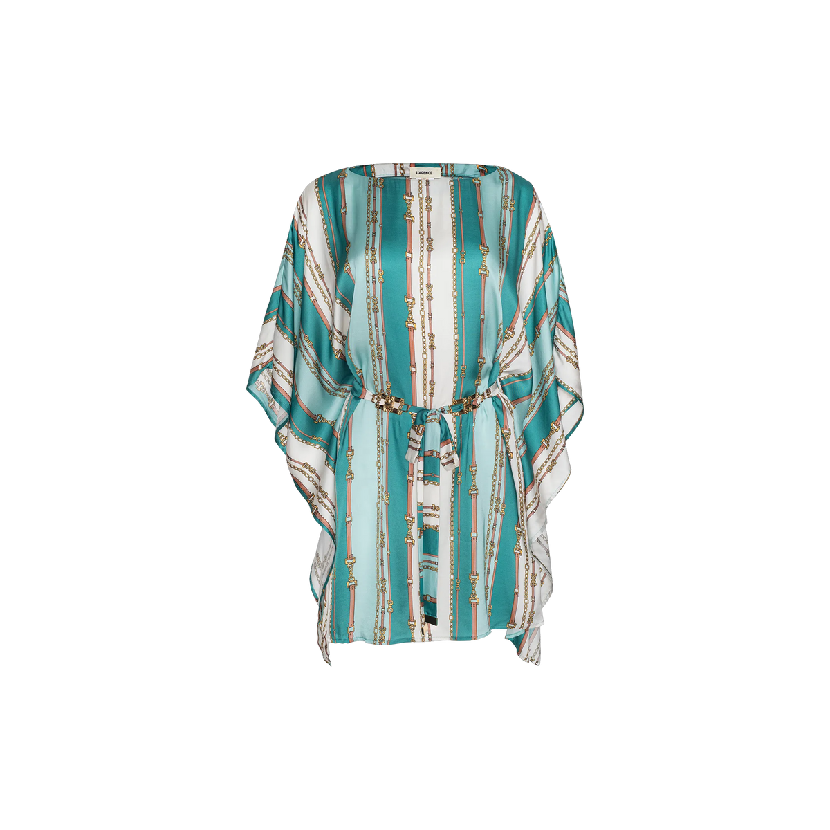 Light Sage Belt Stripe Print