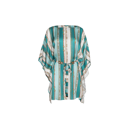 Light Sage Belt Stripe Print