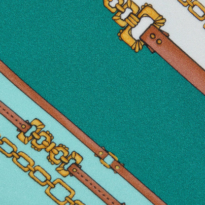 Light Sage Belt Stripe Print