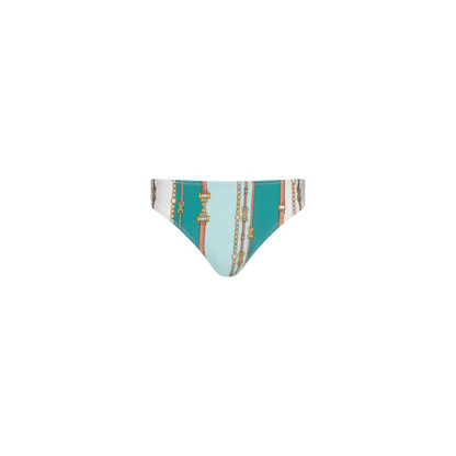Light Sage Belt Stripe Print