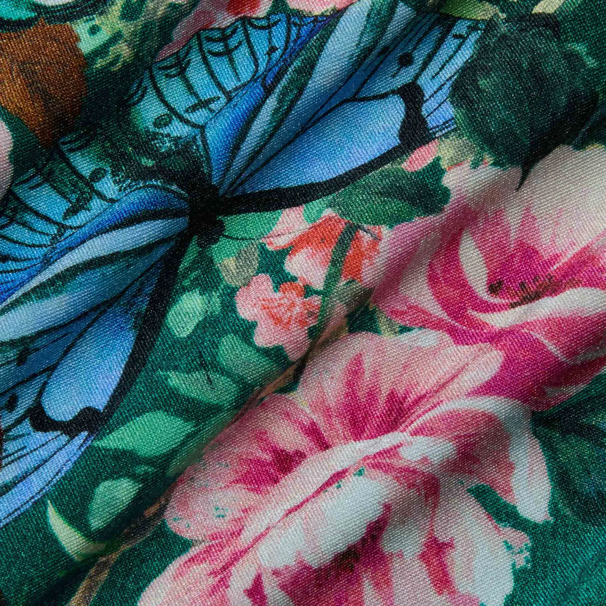 Bottle Green Multi Charonda Butterfly