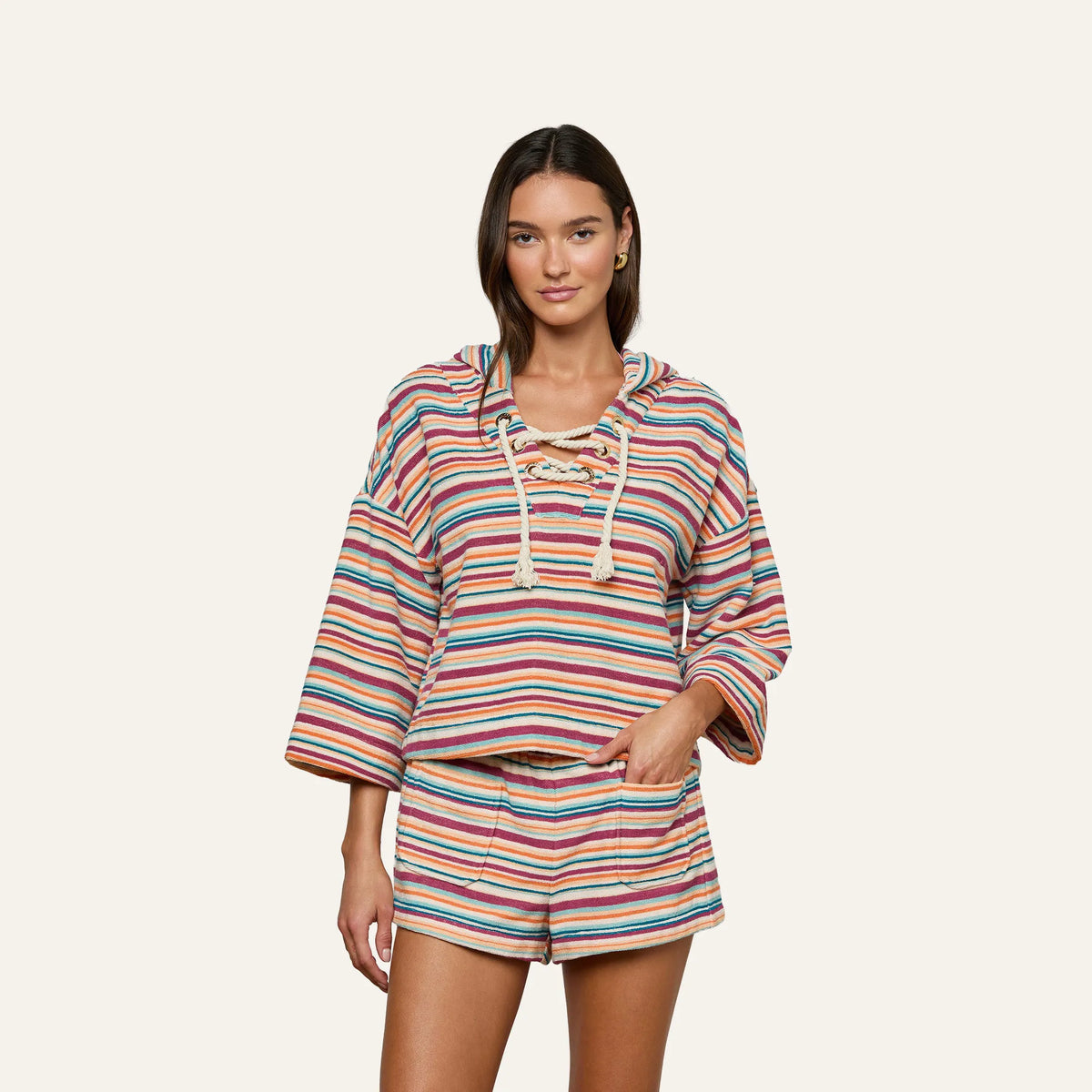 Multi Watercolor Stripe
