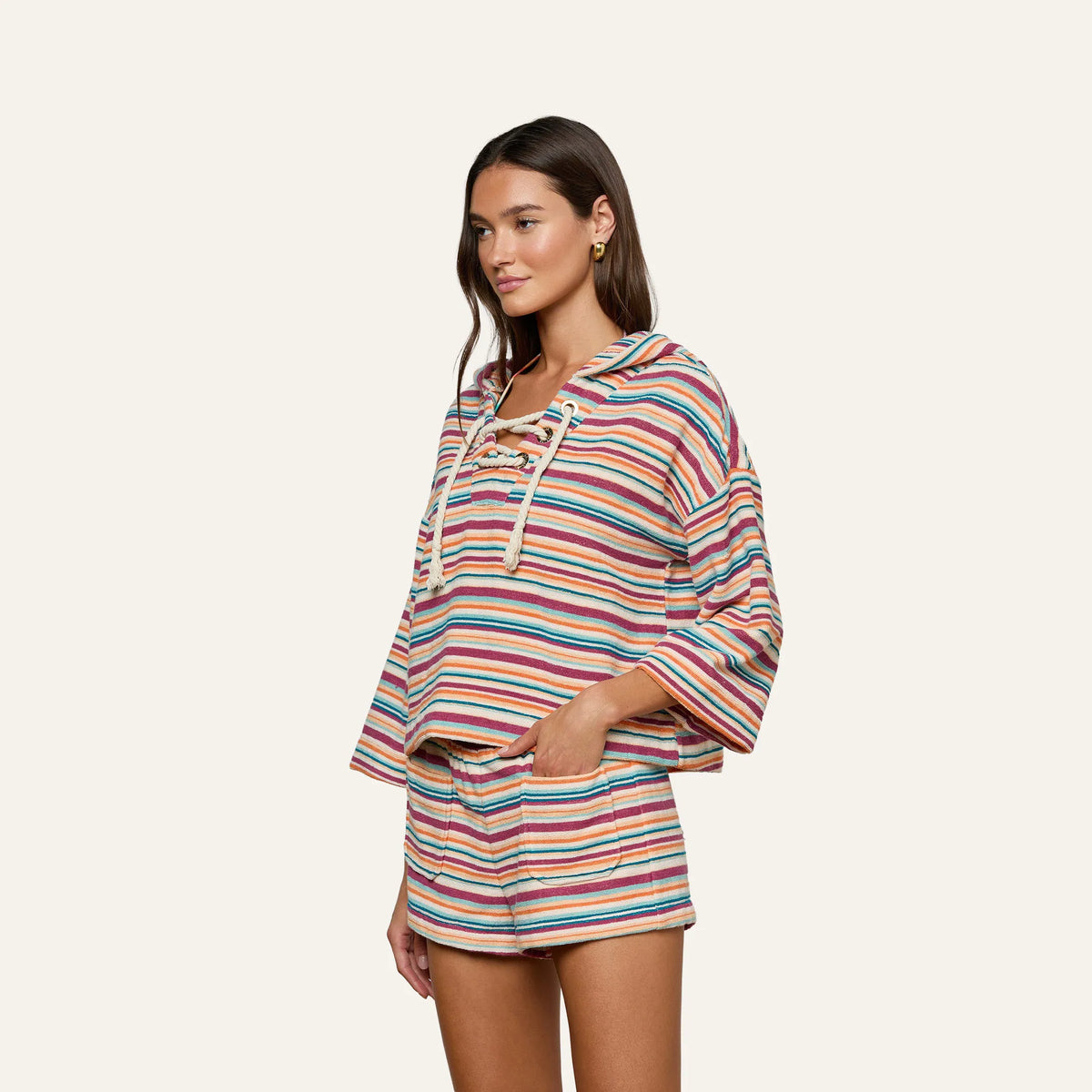 Multi Watercolor Stripe