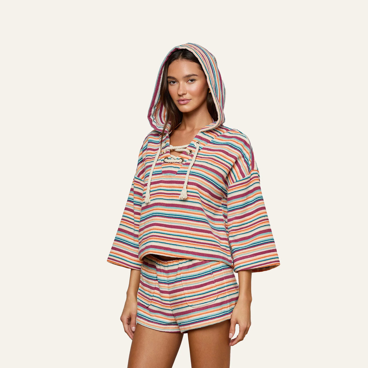 Multi Watercolor Stripe