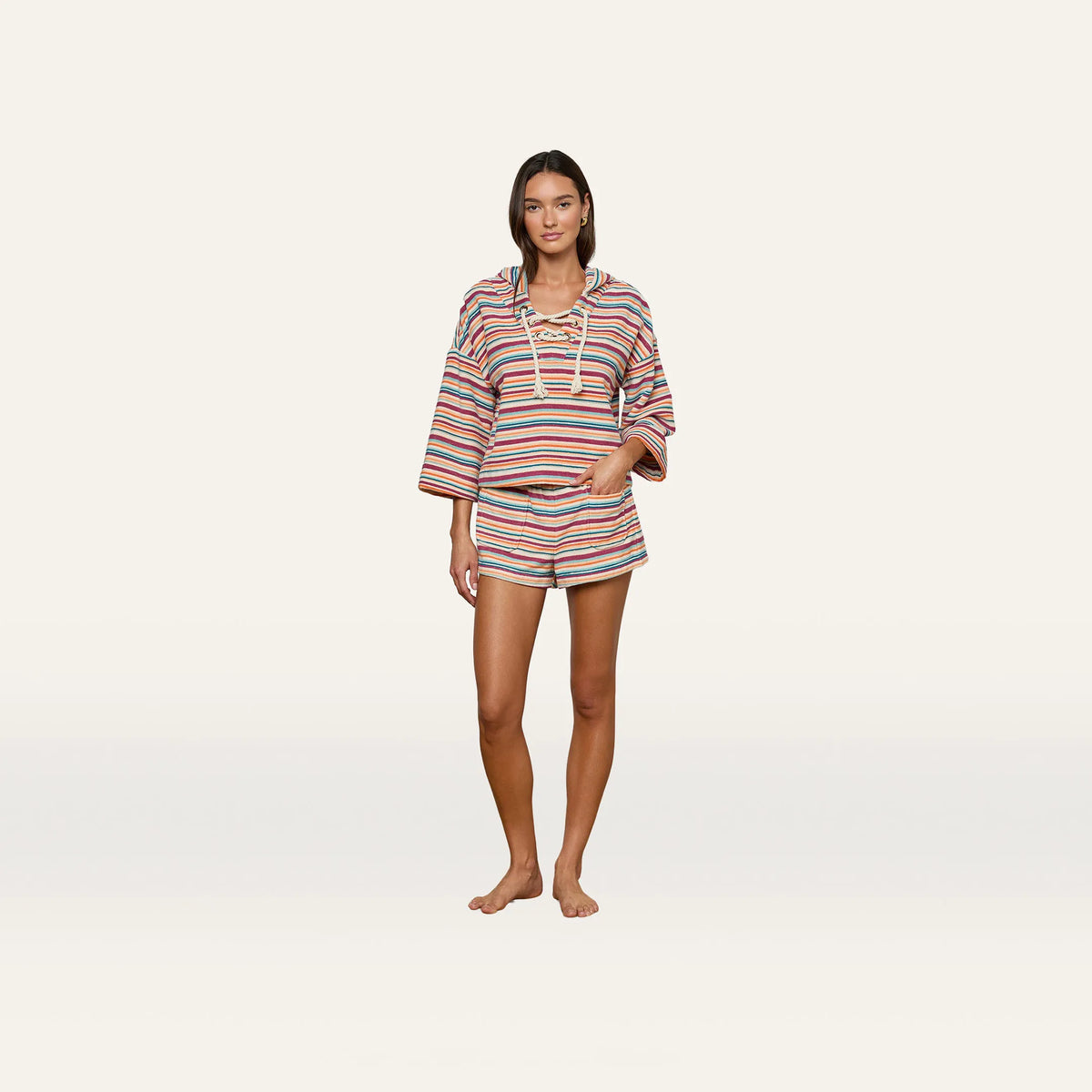 Multi Watercolor Stripe