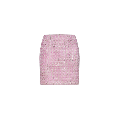 Peony/Silver Lurex Tweed