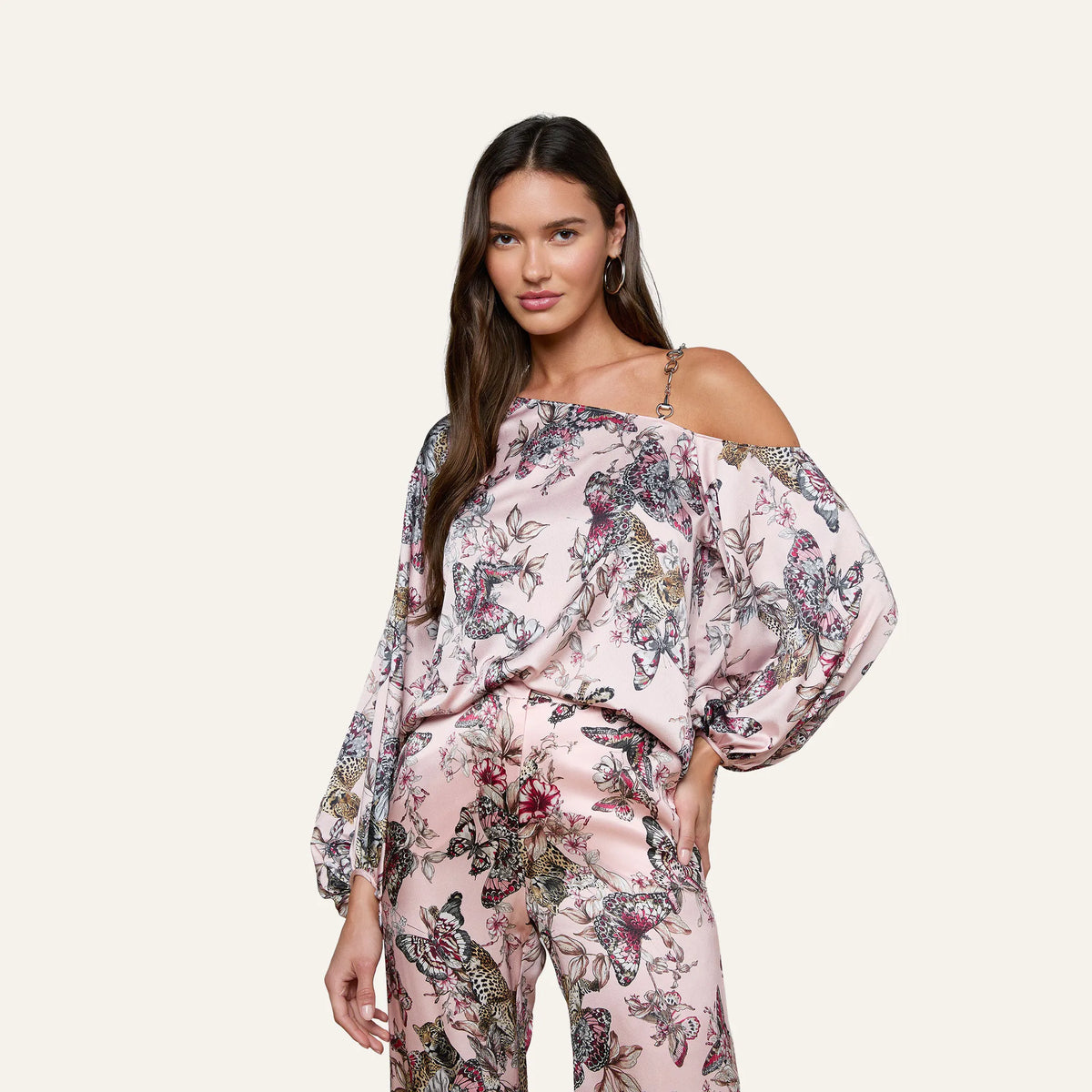 Light Nectar Pink Small Multi Butterfly Jungle
