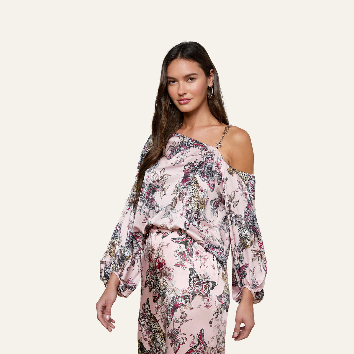 Light Nectar Pink Small Multi Butterfly Jungle