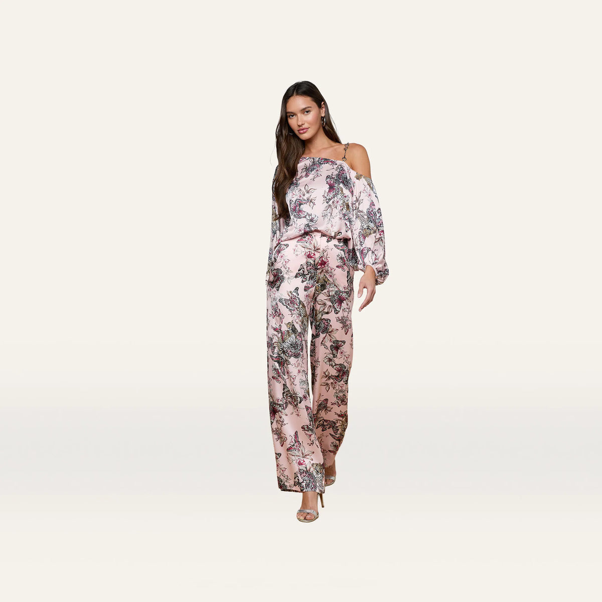 Light Nectar Pink Small Multi Butterfly Jungle