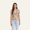 Light Olive Multi Toile Butterfly