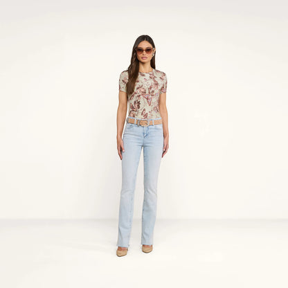 Light Olive Multi Toile Butterfly