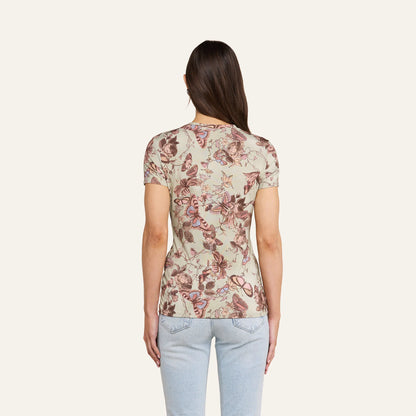 Light Olive Multi Toile Butterfly